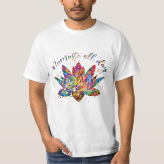 Blume Namaste Yoga Wasserfarbe T-Shirt