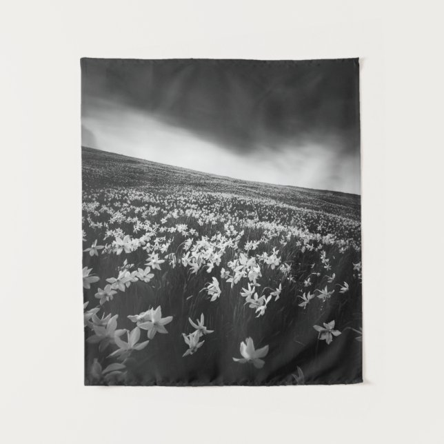 Blume Narcissus auf dem Berg Golica, Slowenien Wandteppich (Vorderseite)