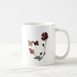 Blume Natur Art Butterfly Mohn Tasse