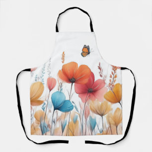 Blume Natur Illustration Pastellfarbe Zeichnend Schürze