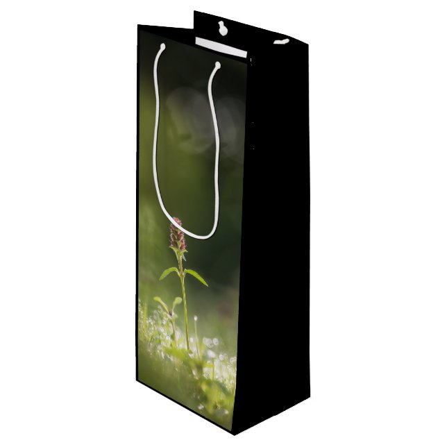 Blume Nature Foto Geschenktüte Für Weinflaschen (Vorderseite Schrägansicht)