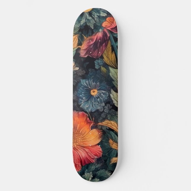 Blume Naturkunst Skateboard (Vorderseite)