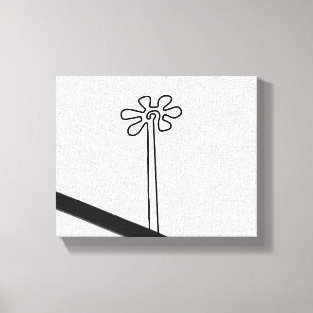 Blume Nazca Peru antikes idol Geoglyph Symbol Inn Leinwanddruck (Vorderseite)