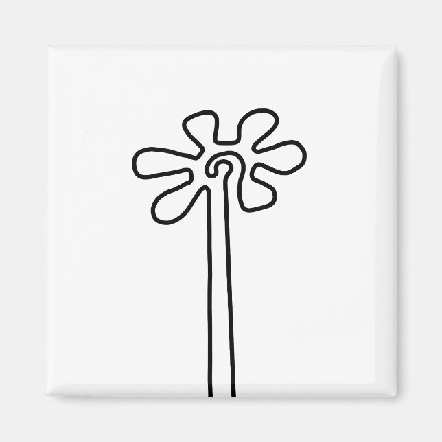 Blume Nazca Peru antikes idol Geoglyph Symbol Inn Magnet (Vorne)