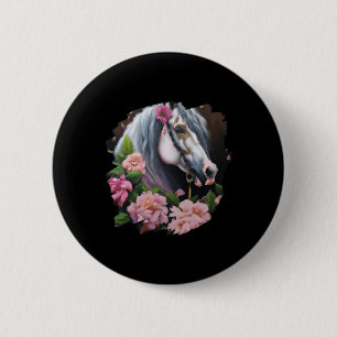 Blume Niedlich Art Malerei Blume Reiten Button