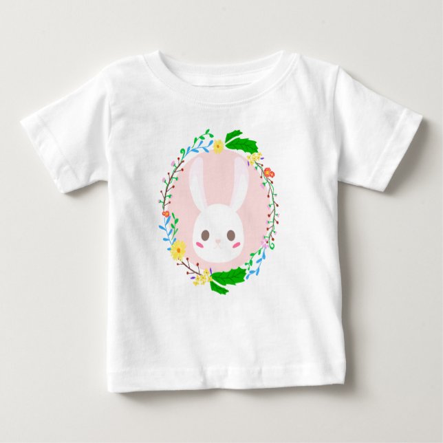 Blume "niedlich Ostersonne" Kranz Baby T-shirt (Vorderseite)
