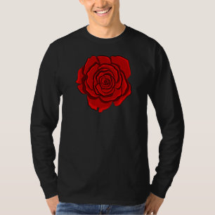 Blume niedlicher Rote Rosen T-Shirt