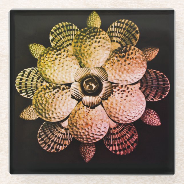 Blume-Notebook Glasuntersetzer (Vorderseite)