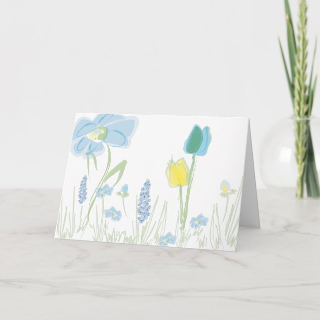 Blume Notecard Nr. drei Karte (Vorderseite)