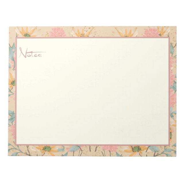 Blume Notepad Notizblock (Vorderseite)