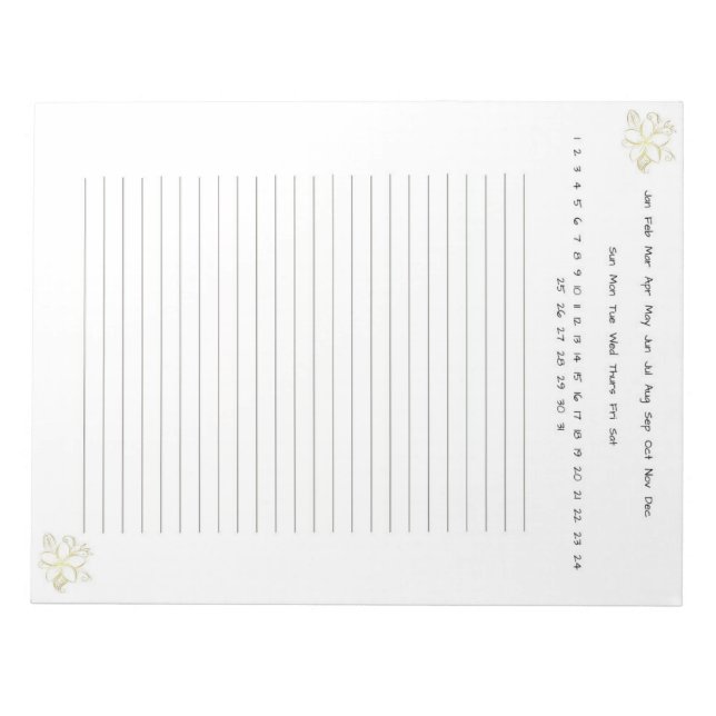 Blume Notizblock (Vorderseite)