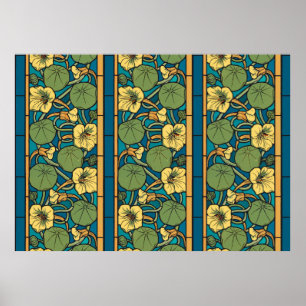 Blume Nouveau Pattern Poster