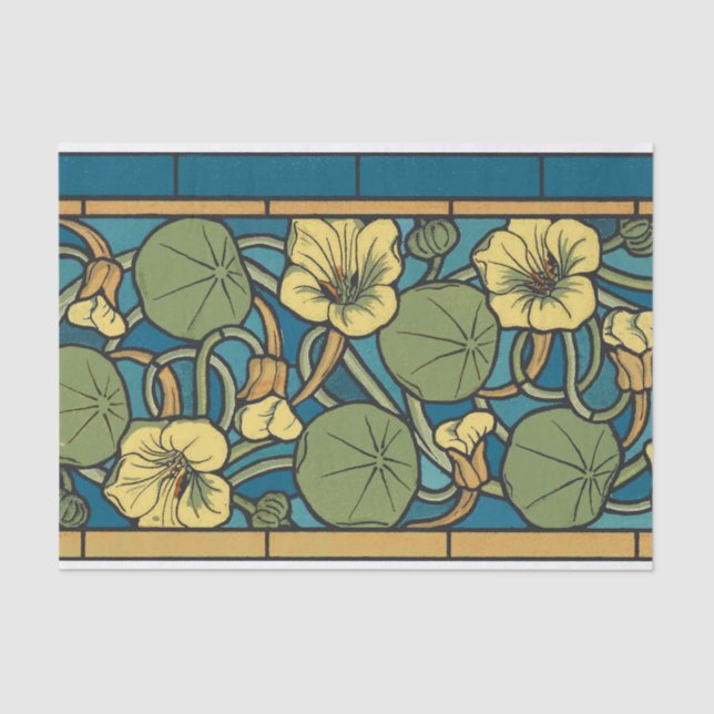 Blume Nouveau Pattern Seidenpapier (Vorderseite)