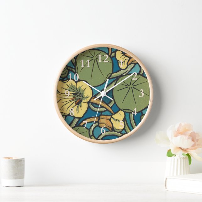 Blume Nouveau Pattern Uhr (Zuhause)
