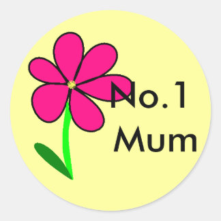 Blume, Nr. 1 Mio. Runder Aufkleber
