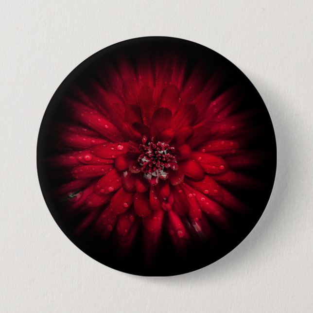 Blume Nr. 45 Farbflussversion Button (Vorderseite)