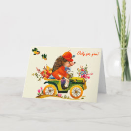 Blume nur für Sie! Valentinerkarte Igel Dankeskarte