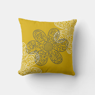 Blume Ochre Kissen