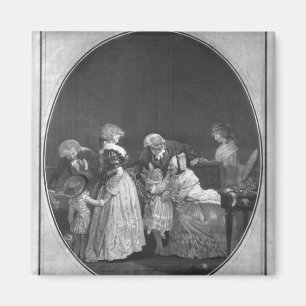 Blume oder Feiern von Großmutter Magnet