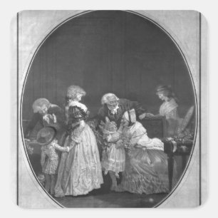 Blume oder Feiern von Großmutter Quadratischer Aufkleber