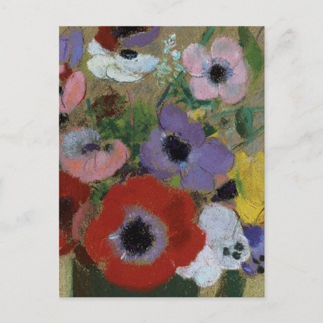 Blume Odilon Redon Große grüne Vase CC0061 Postkarte (Vorderseite)