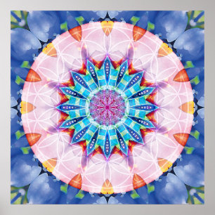 Blume of Life Mandala 12 Poster