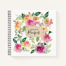 Blume Oma Rezept Kochbuch Notizbuch