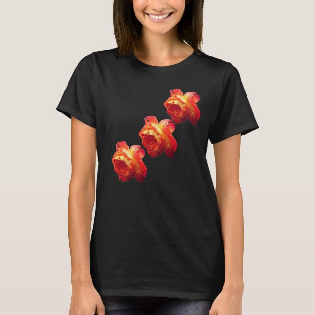 Blume Orange und Gelb T-Shirt (Vorderseite)