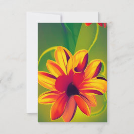 Blume orangefarbene, goldgrüne Kätzchenstimmen Dankeskarte