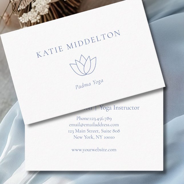 Blume Ornament Yoga Wellness Visitenkarte (Flower Ornament Yoga Wellness Business Card)