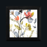 Blume Overlay - Aquarell-Blume und -Stiele Erinnerungskiste<br><div class="desc">Blume Overlay II von Jennifer Goldberger. Blume und Stiele in einem Aquarellstil.</div>