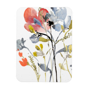 Blume Overlay - Aquarellfarben-Pastell-Blume Magnet
