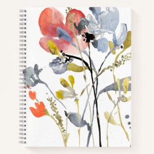 Blume Overlay - Aquarellfarben-Pastell-Blume Notizbuch
