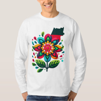 Blume Palästina Flag, Palästina wird frei sein, Fl T-Shirt