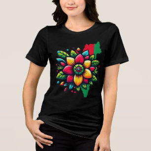 Blume Palästina-Flagge, Palästina wird frei sein Tri-Blend Shirt