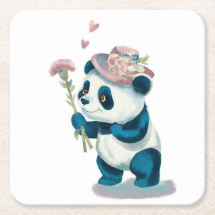 Blume Panda Untersetzer