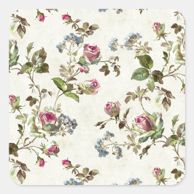 Blume Paper Image Quadratischer Aufkleber (Vorderseite)