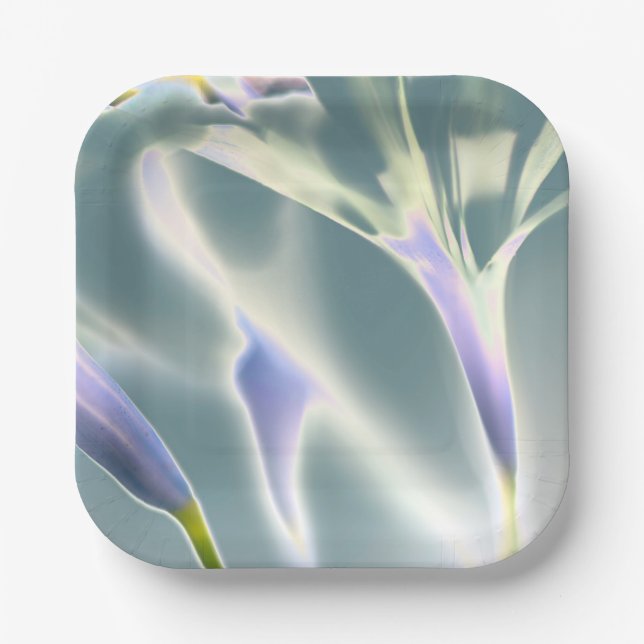 Blume-Papierplatte Pappteller (Vorderseite)