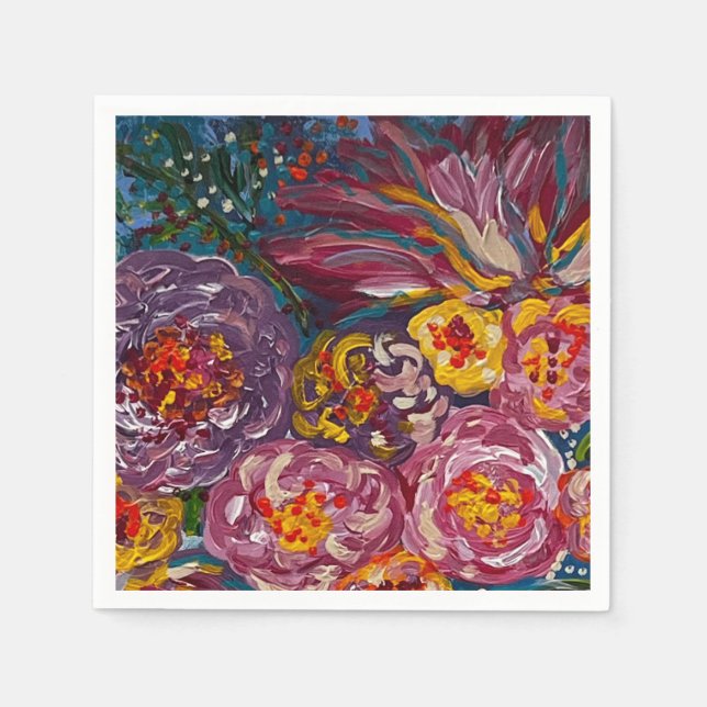 Blume Papierservietten (Vorderseite)