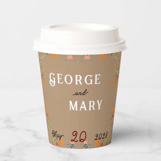 Blume Pappbecher (Vorderseite)