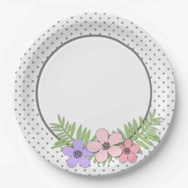 Blume Pappteller (Vorderseite)