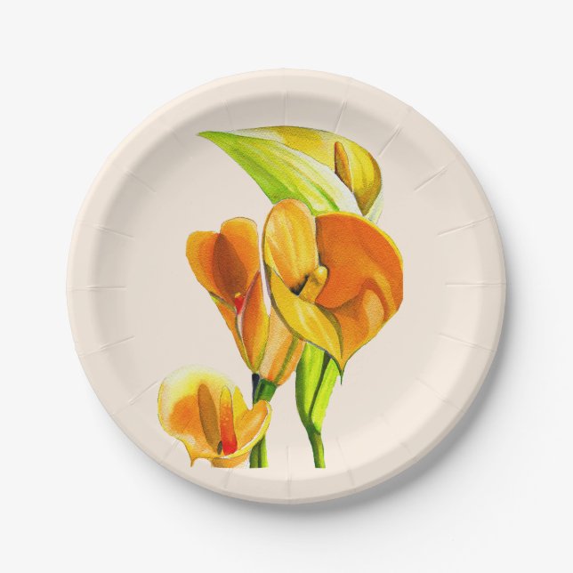 Blume Pappteller (Vorderseite)
