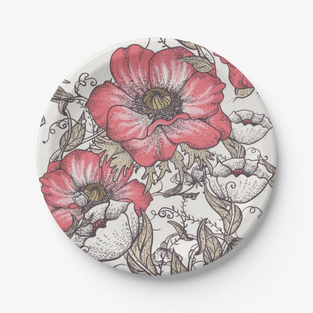 Blume Pappteller (Vorderseite)