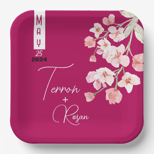 Blume Pappteller (Vorderseite)