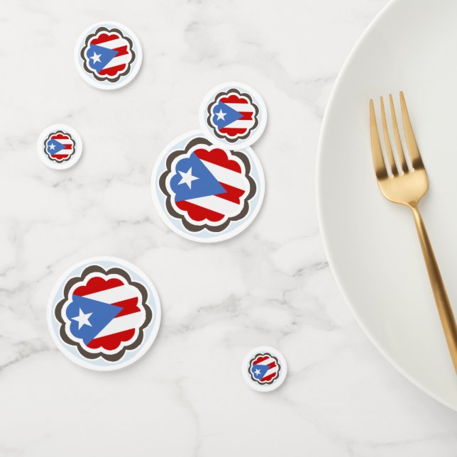 Blume Party, Puerto Rico Flag Party Thema Konfetti (Gruppe)