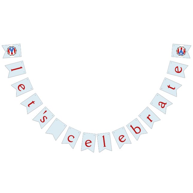 Blume Party, Puerto-Rico-Flagge Wimpelkette (Alle)