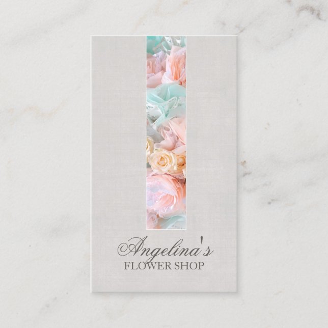 Blume Pastel Colors Florist Business Card Visitenkarte (Vorderseite)