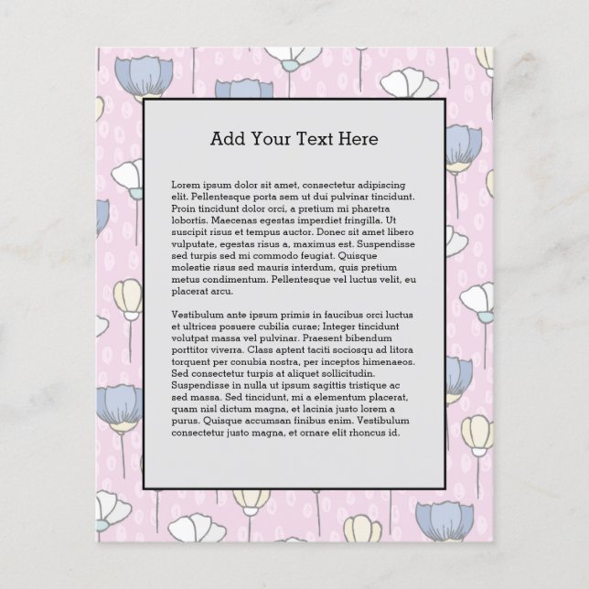 Blume Pastel Floral Garden Sommer Flyer (Vorne)