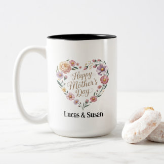 Blume Pastel Tea Happy Mother Day Gift Zweifarbige Tasse