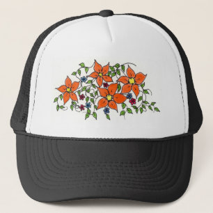 Blume Patch Hat Truckerkappe